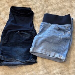 Maternity Denim Shorts Bundle Size Large/10